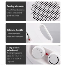 Cargar imagen en el visor de la galería, Calefactor ventilador eléctrico Termostato regulable 2000W calentador 3 funcione