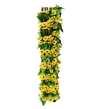 Cargar imagen en el visor de la galería, Valla Celosía plegable Mimbre extensible de madera natural enrejada soporte para cerca para planta trepadora