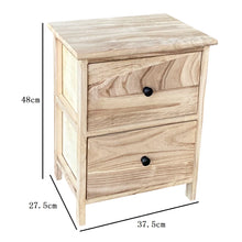 Cargar imagen en el visor de la galería, Mueble Auxiliar Sinfonier Cajonera de 2, 3, 4 Cajones Ancha, Estrecha de Madera MDF y Paulownia Color Madera Natural Decoración