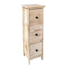 Cargar imagen en el visor de la galería, Mueble Auxiliar Sinfonier Cajonera de 2, 3, 4 Cajones Ancha, Estrecha de Madera MDF y Paulownia Color Madera Natural Decoración