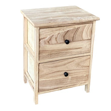 Cargar imagen en el visor de la galería, Mueble Auxiliar Sinfonier Cajonera de 2, 3, 4 Cajones Ancha, Estrecha de Madera MDF y Paulownia Color Madera Natural Decoración