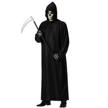 Cargar imagen en el visor de la galería, Disfraz Fantasma Tenebroso Negro Hombre Adulto Para Fiesta Halloween Carnaval Teatro