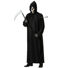 Cargar imagen en el visor de la galería, Disfraz Fantasma Tenebroso Negro Hombre Adulto Para Fiesta Halloween Carnaval Teatro