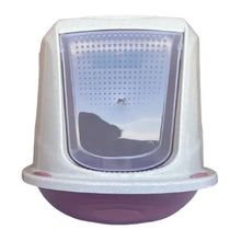 Cargar imagen en el visor de la galería, Arenero Baño Aseo WC Casa para Gato Mascota con Tapa Puerta Portátil Arenero, Gatera, Bandeja