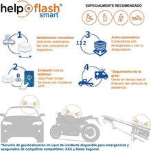 Cargar imagen en el visor de la galería, HELP FLASH - Luz Emergencia AUTÓNOMA, Señal v16 Preseñalización de Peligro, con Base Imantada, Baliza Luz Emergencia AUTÓNOMA HOMOLOGADA Señalización Vehículos normativa DGT