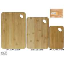 Cargar imagen en el visor de la galería, Juego de Tablas de Cortar de Bambú, Tabla de Cortar de Cocina Rectangular 3 Tamaños
