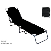Cargar imagen en el visor de la galería, Tumbona Hamaca Plegable para Playa, Jardín, Terraza - Silla Hamaca Multiposiciones de Metal - 3 Posiciones 24 x 55 x 188 cm