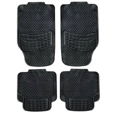 Cargar imagen en el visor de la galería, Alfombras de Goma Recortable Universal Negra Para Coche Automóvil Juego de 4 pcs Resitente al Uso Antideslizante (Copia)