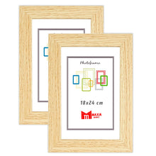 Cargar imagen en el visor de la galería, Maxia Market Marco Foto Color Haya Hecho Madera, Ancho de Bastidor 2 cm con Acabado Elegante