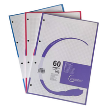 Cargar imagen en el visor de la galería, PACK 3 Recambio de Hojas A4 – 180 Hojas, 90 g/m², Cuadrícula 5 mm, 4 Taladros