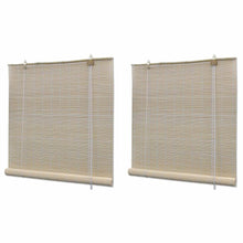 Cargar imagen en el visor de la galería, Maxia Market - Estor Enrollable Ventana Bambú Cortina Persiana Veneciana - Natural