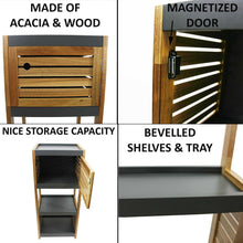 Cargar imagen en el visor de la galería, Mueble De Baño Armario Bajo Acacia y MDF 36,5 X 30 X 83 Cm - Element