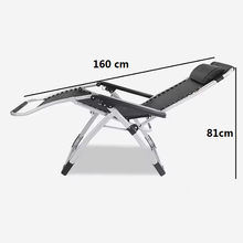 Cargar imagen en el visor de la galería, Silla tumbona hamaca plegable Reclinable de gravedad cero y resistente para Playa Patio Jardín Camping al Aire Libre, Carga Max.150 kg