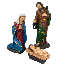 Cargar imagen en el visor de la galería, Nacimiento Belén Grande 10 figuras Portal de Belén, Reyes Magos, María, Jesús y José, Altura 38-41 cm - Gerimport