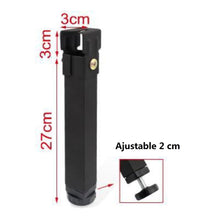 Cargar imagen en el visor de la galería, Juego pack 4 patas de somier metálicas con abrazaderas para cama