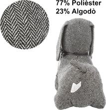 Cargar imagen en el visor de la galería, Bonito ratón con bufanda, perro, gato, saco para puerta, tope de puerta de relleno de arena, animales pesados, 1 kg, bonita decoración del hogar, juguete para niños (gris)
