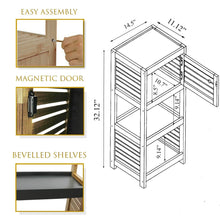 Cargar imagen en el visor de la galería, Mueble De Baño Armario Bajo Acacia y MDF 36,5 X 30 X 83 Cm - Element
