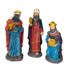 Cargar imagen en el visor de la galería, Nacimiento Belén Grande 10 figuras Portal de Belén, Reyes Magos, María, Jesús y José, Altura 38-41 cm - Gerimport