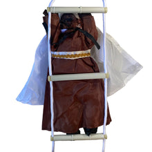 Cargar imagen en el visor de la galería, Reyes Magos Colgante con Escalera de cuerda 1.7 m o 1.3 m Para Balcón Terraza Decoracion de Navidad