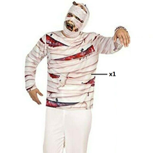 Cargar imagen en el visor de la galería, DISFRAZ CAMISETA MOMIA ADULTO PARA HALLOWEEN CARNAVAL TEATRO