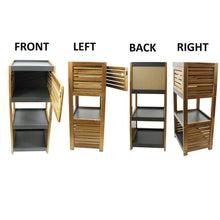 Cargar imagen en el visor de la galería, Mueble De Baño Armario Bajo Acacia y MDF 36,5 X 30 X 83 Cm - Element