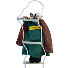 Cargar imagen en el visor de la galería, Reyes Magos Colgante con Escalera de cuerda 1.7 m o 1.3 m Para Balcón Terraza Decoracion de Navidad