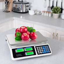 Cargar imagen en el visor de la galería, KMT Style - Báscula balanza digital para comida de 5g a 40 kg peso base de cuenta para cálculo de precio, 220V / 50Hz, electrónica LCD