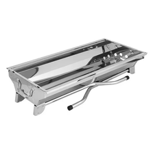Cargar imagen en el visor de la galería, Barbacoa de Carbón Acero Inoxidable Plegable portátil 73x33x71 cm, Una Sensación Comoda, Estetico y Resistente, Facil de Limpiar