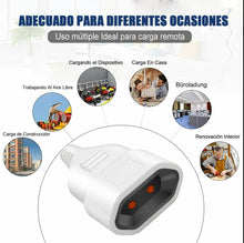 Cargar imagen en el visor de la galería, Cable alargador de enchufe plano electrico Extensible con PROTECCIÓN 2,3,4 m