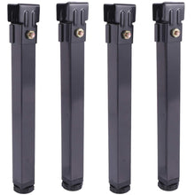 Cargar imagen en el visor de la galería, Juego pack 4 patas de somier metálicas con abrazaderas para cama