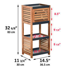 Cargar imagen en el visor de la galería, Mueble De Baño Armario Bajo Acacia y MDF 36,5 X 30 X 83 Cm - Element