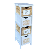 Cargar imagen en el visor de la galería, Mueble Sinfonier Cajonera Cómoda de Madera Vintage y Blanco para Habitación Decoracion a la Casa