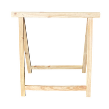 Cargar imagen en el visor de la galería, Caballete Plegable de Madera Pino Natural Pack de 2 Unidades