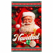 Cargar imagen en el visor de la galería, Cartel de Tela Navideño Decorativo 89 x 183 cm, Papá Noel o Reyes Magos, Decoración de Navidad para Pared