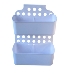 Cargar imagen en el visor de la galería, Cestas colgantes de almacenamiento de plástico Blanco para colgar a mampara de baño