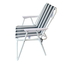 Cargar imagen en el visor de la galería, Silla de playa plegable con reposabrazos de Plástico Estructura Metal Cayo ancho de Exteriores