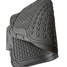 Cargar imagen en el visor de la galería, Alfombras de Goma Recortable Universal Negra Para Coche Automóvil Juego de 4 pcs Resitente al Uso Antideslizante (Copia)
