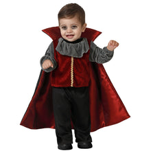 Cargar imagen en el visor de la galería, Disfraz Vampiro Bebé Rojo con Capa Para Halloween Carnaval Teatro