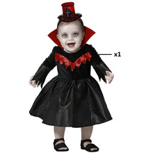 Cargar imagen en el visor de la galería, Disfraz Vampiresa Bebé Niña Infantil Varias Talla Halloween Carnaval Teatro