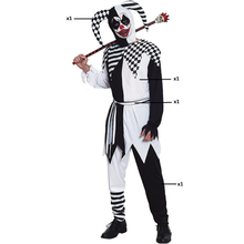 Cargar imagen en el visor de la galería, Disfraz Bufón Siniestro Hombre Adulto para Halloween Carnaval Fiesta Teatro