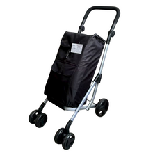 Cargar imagen en el visor de la galería, Carro de Compra de 4 Ruedas con marco de aluminio Ligero plegable portátil 43 × 53 × 95 cm