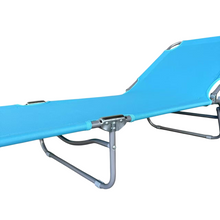 Cargar imagen en el visor de la galería, Tumbona Hamaca Plegable para Playa, Jardín, Terraza - Silla Hamaca Multiposiciones de Metal - 3 Posiciones 24 x 55 x 188 cm