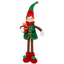 Cargar imagen en el visor de la galería, Muñeco Elfo de Navidad Decorativo 45 cm – Duende Navideño de Tela, 2 Modelos Surtidos, Adorno Festivo para el Hogar