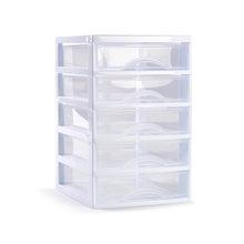 Cargar imagen en el visor de la galería, Cajonera Plastico Sobremesa disponibles en 2, 3 y 4 cajones para escritorio y oficina almacenamiento de sobremesa Color Blanco Negro