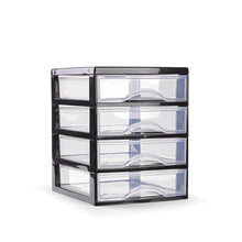 Cargar imagen en el visor de la galería, Cajonera Plastico Sobremesa disponibles en 2, 3 y 4 cajones para escritorio y oficina almacenamiento de sobremesa Color Blanco Negro
