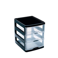 Cargar imagen en el visor de la galería, Cajonera Plastico Sobremesa para objetos pequeños cajones para escritorio y oficina almacenamiento de sobremesa Color Blanco Negro Plastic forte