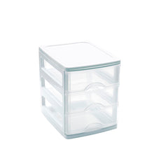 Cargar imagen en el visor de la galería, Cajonera Plastico Sobremesa para objetos pequeños cajones para escritorio y oficina almacenamiento de sobremesa Color Blanco Negro Plastic forte