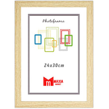 Cargar imagen en el visor de la galería, Maxia Market Marco Foto Color Haya Hecho Madera, Ancho de Bastidor 2 cm con Acabado Elegante