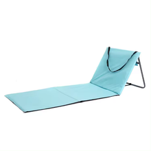 Cargar imagen en el visor de la galería, Esterilla de Playa y Piscina Acolchada, Esterilla Reclinable Plegable Tubo Acero y Tela Oxford 156 x 53 x 0.2 cm, Tumbona Silla Ligero Portátil con respaldo integrado para Playa Piscina Camping ....