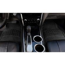 Cargar imagen en el visor de la galería, Alfombras de Goma Recortable Universal Negra Para Coche Automóvil Juego de 4 pcs Resitente al Uso Antideslizante
